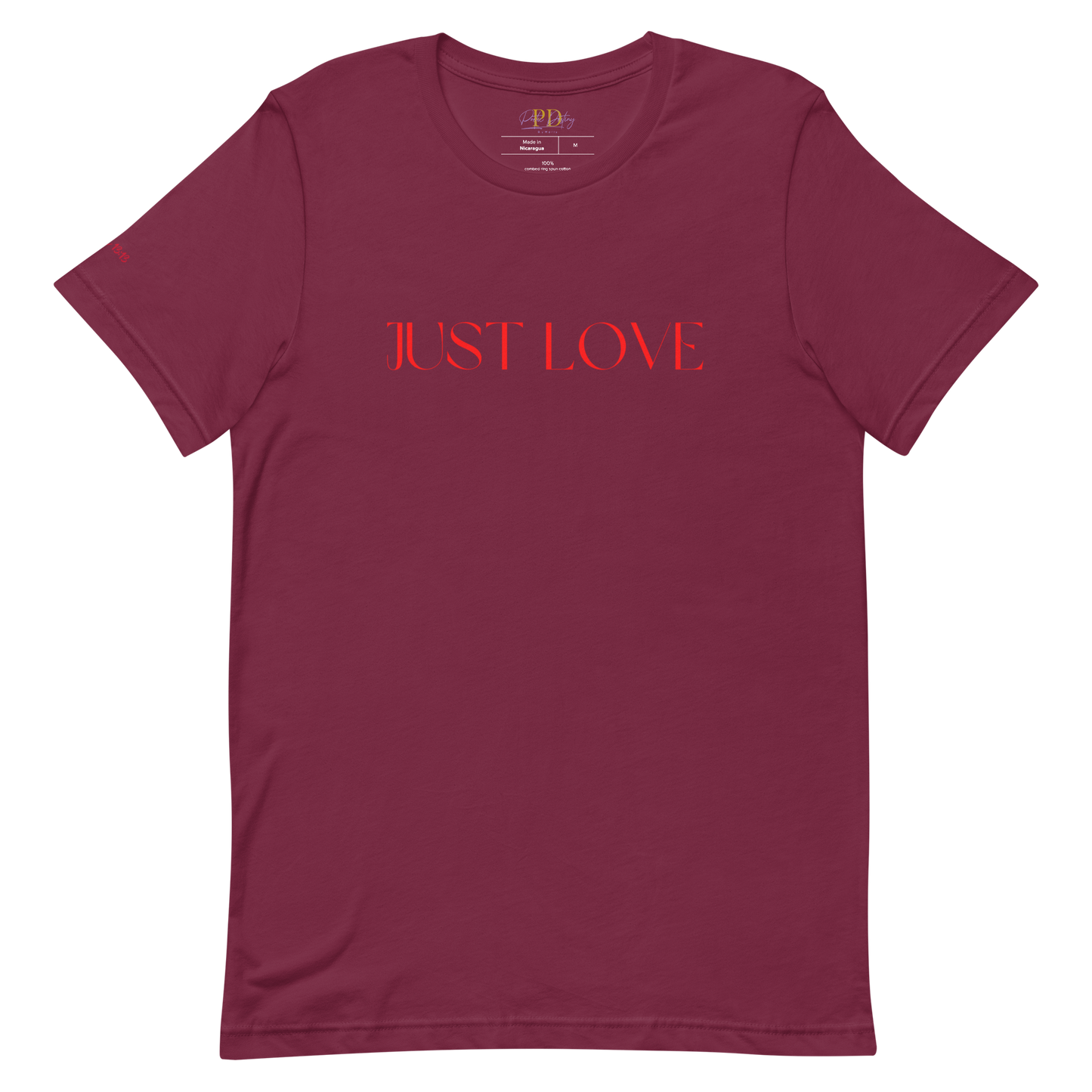 JUST LOVE Short-Sleeve Unisex T-Shirt