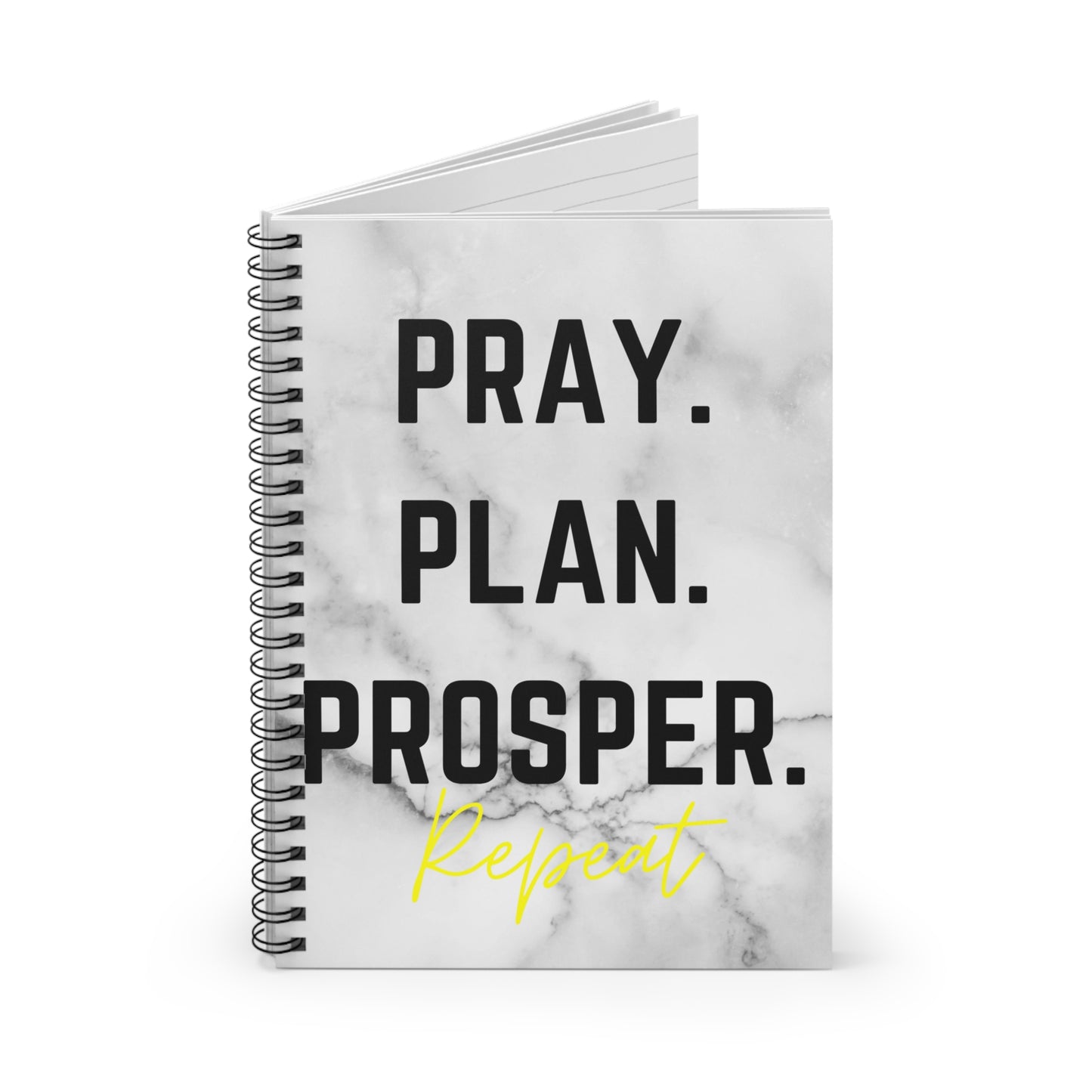 Pray Plan Prosper Spiral Notebook - Ruled Line