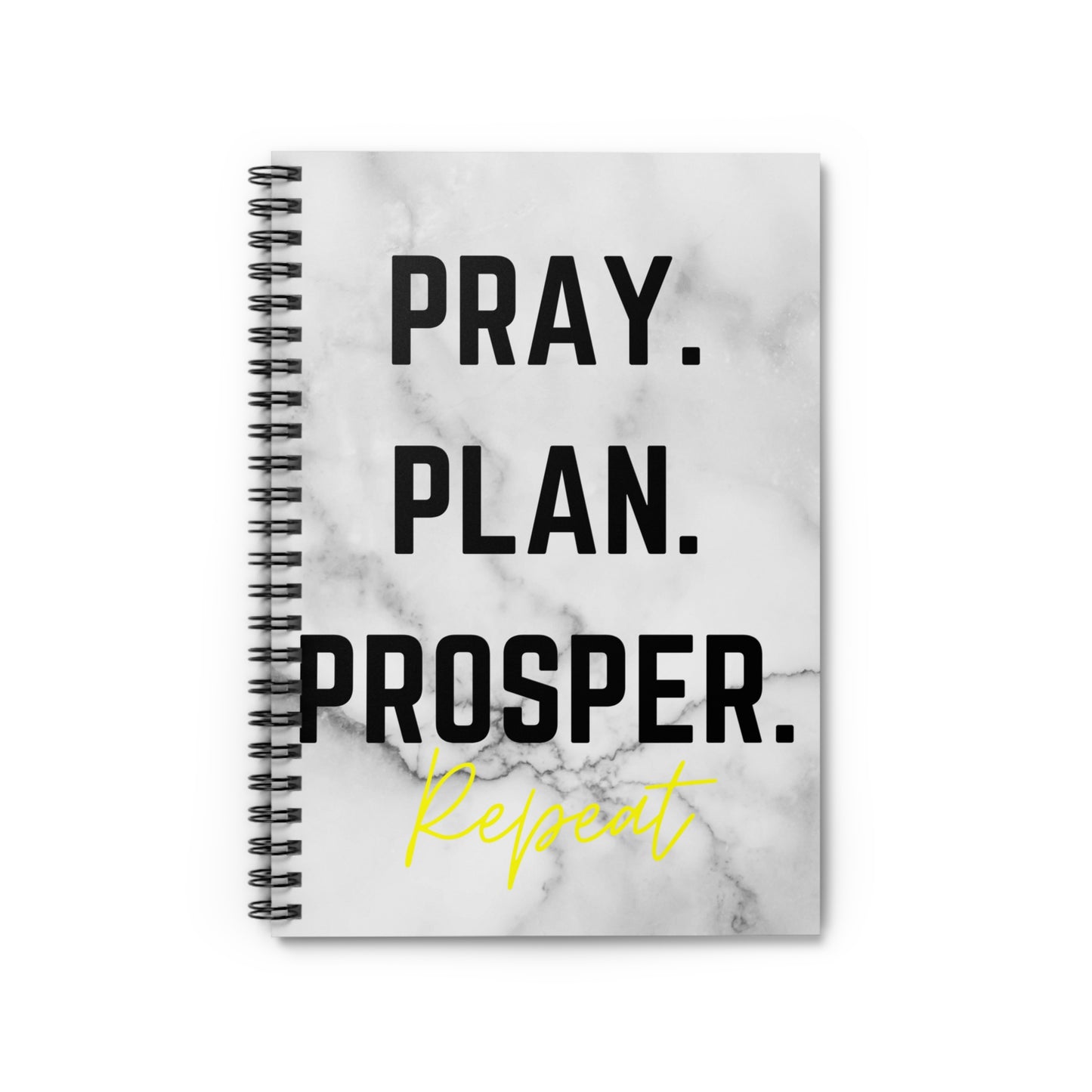 Pray Plan Prosper Spiral Notebook - Ruled Line
