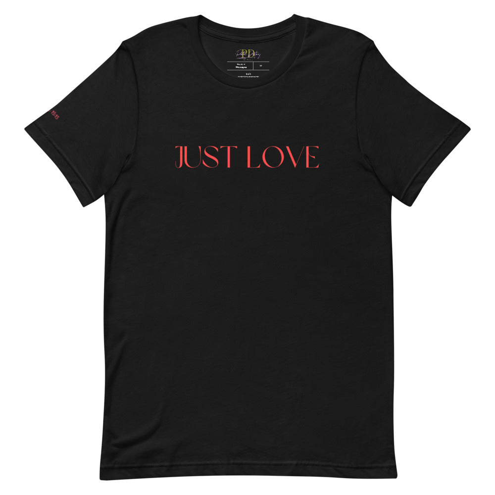 JUST LOVE Short-Sleeve Unisex T-Shirt