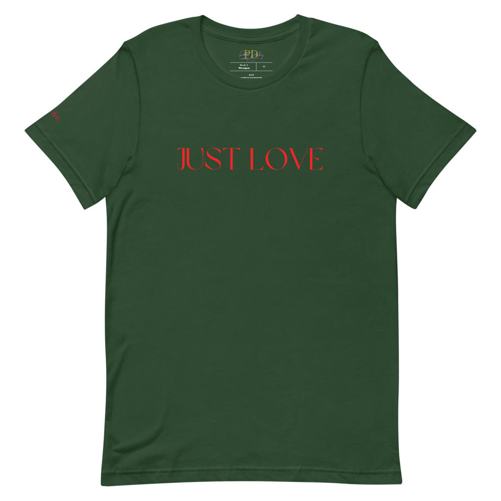 JUST LOVE Short-Sleeve Unisex T-Shirt