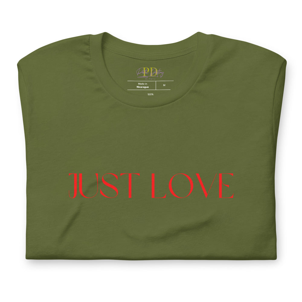 JUST LOVE Short-Sleeve Unisex T-Shirt