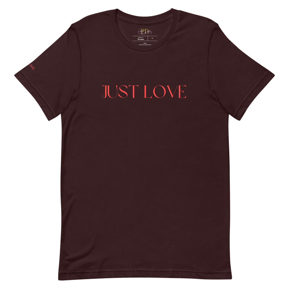 JUST LOVE Short-Sleeve Unisex T-Shirt