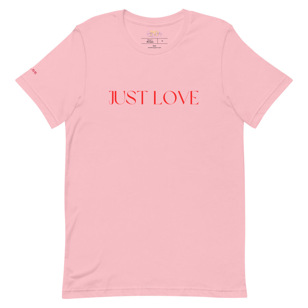 JUST LOVE Short-Sleeve Unisex T-Shirt