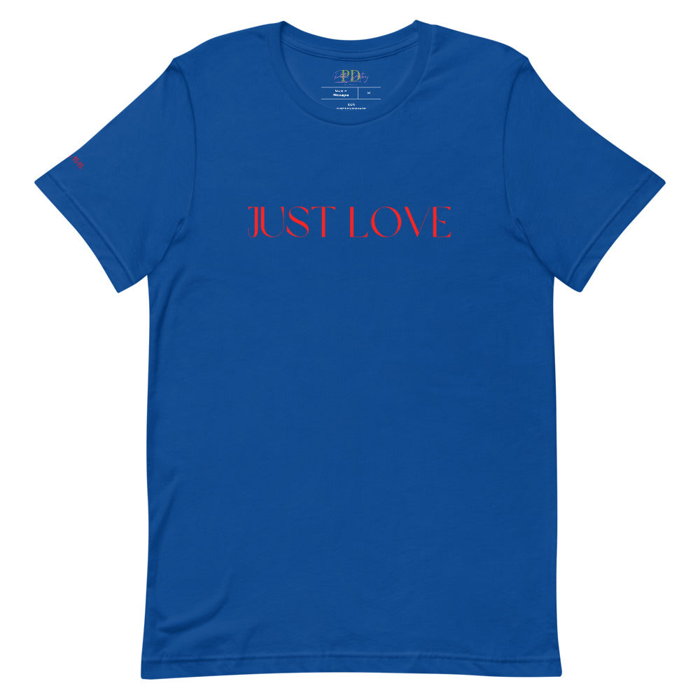 JUST LOVE Short-Sleeve Unisex T-Shirt