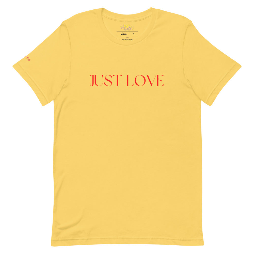 JUST LOVE Short-Sleeve Unisex T-Shirt